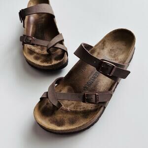 Birkenstock Mayari Mocha Birkibuc Comfort Sandals Women's EU 39 US 8-8.5